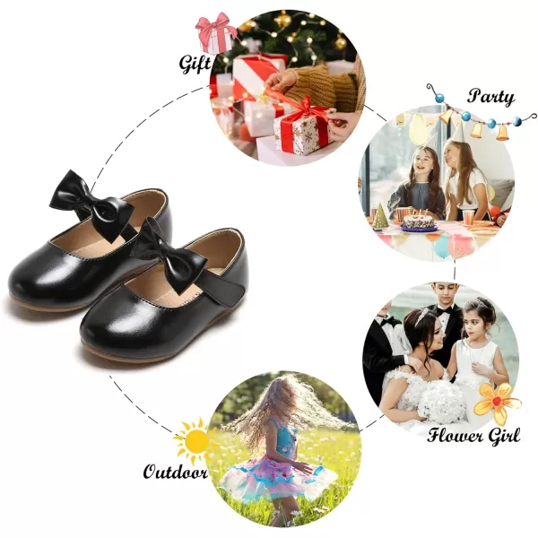 Felix &amp; Flora Toddler Little Girl Dress Shoes - Girl Mary Jane Flats Party School Wedding