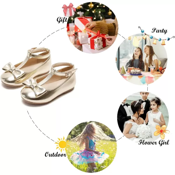 Felix &amp; Flora Toddler Little Girl Dress Shoes - Girl Mary Jane Flats Party School Wedding