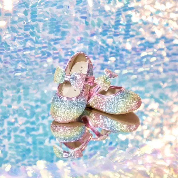 Felix &amp; Flora Toddler Little Girl Dress Shoes - Girl Mary Jane Flats Party School Wedding