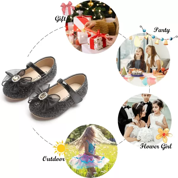 Felix &amp; Flora Toddler Little Girl Dress Shoes - Girl Mary Jane Flats Party School Wedding