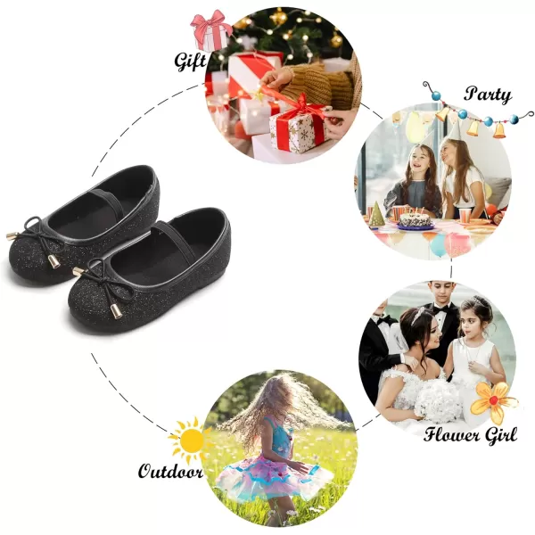 Felix &amp; Flora Toddler Little Girl Dress Shoes - Girl Mary Jane Flats Party School Wedding