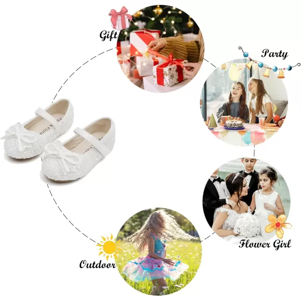 Felix &amp; Flora Toddler Little Girl Dress Shoes - Girl Mary Jane Flats Party School Wedding
