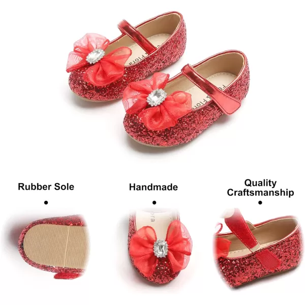 Felix &amp; Flora Toddler Little Girl Dress Shoes - Girl Mary Jane Flats Party School Wedding