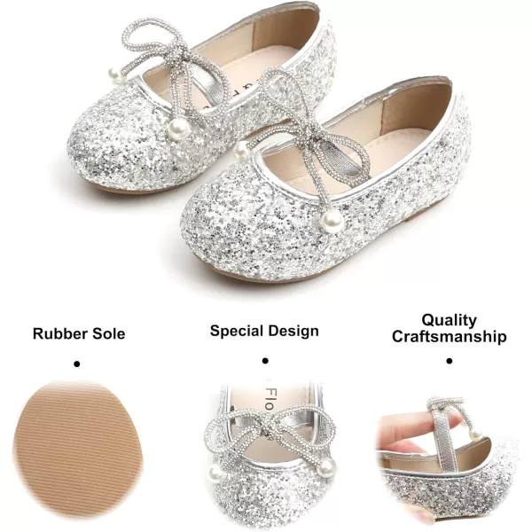 Felix &amp; Flora Toddler Little Girl Dress Shoes - Girl Mary Jane Flats Party School Wedding