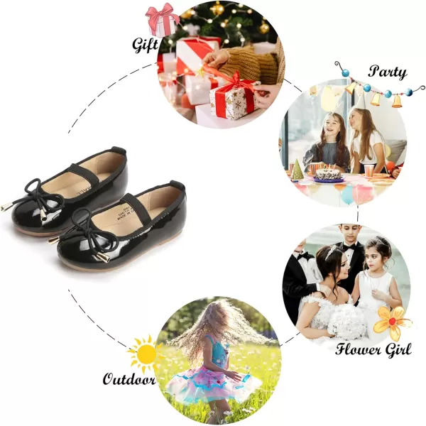 Felix &amp; Flora Toddler Little Girl Dress Shoes - Girl Mary Jane Flats Party School Wedding