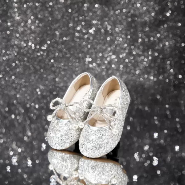 Felix &amp; Flora Toddler Little Girl Dress Shoes - Girl Mary Jane Flats Party School Wedding