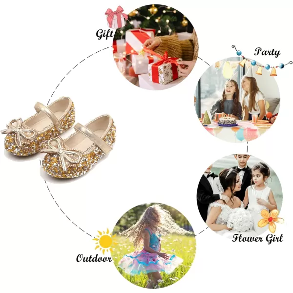 Felix &amp; Flora Toddler Little Girl Dress Shoes - Girl Mary Jane Flats Party School Wedding