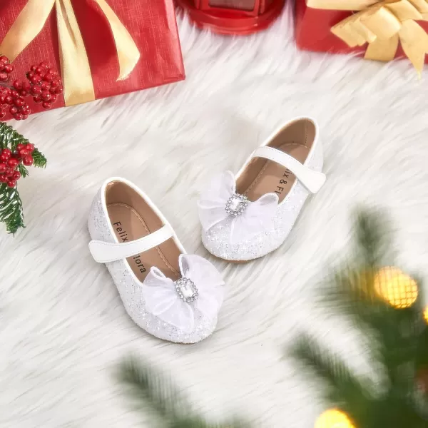 Felix &amp; Flora Toddler Little Girl Dress Shoes - Girl Mary Jane Flats Party School Wedding