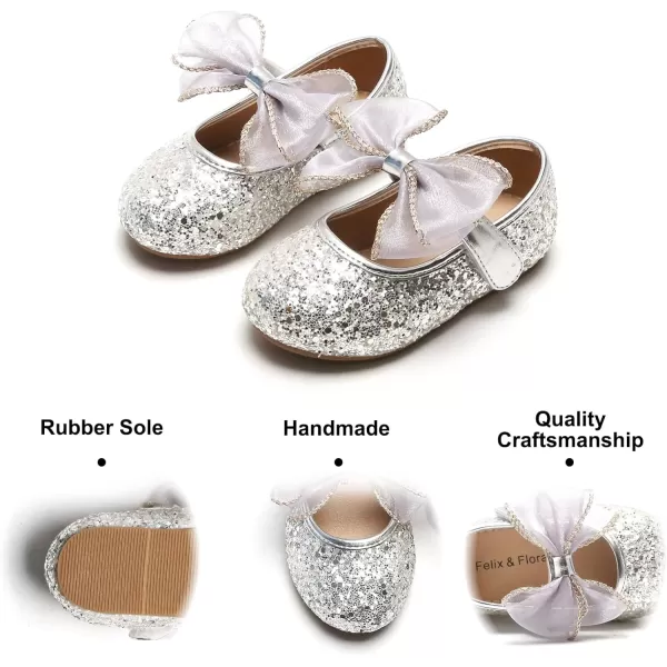 Felix &amp; Flora Toddler Little Girl Dress Shoes - Girl Mary Jane Flats Party School Wedding