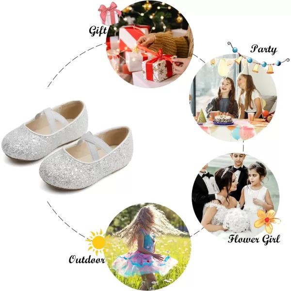 Felix &amp; Flora Toddler Little Girl Dress Shoes - Girl Mary Jane Flats Party School Wedding