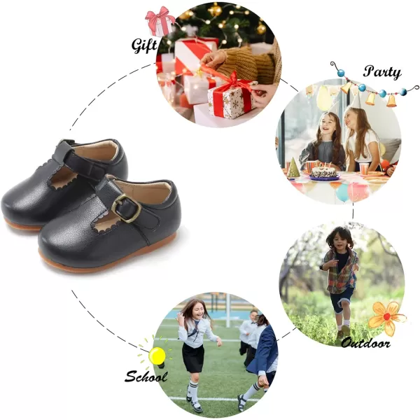 Felix &amp; Flora Toddler Little Girl Flat Oxfords Dress Shoes - Mary Jane Princess for Girl Party School Shoes.