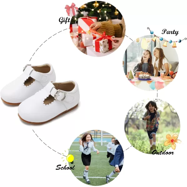 Felix &amp; Flora Toddler Little Girl Flat Oxfords Dress Shoes - Mary Jane Princess for Girl Party School Shoes.