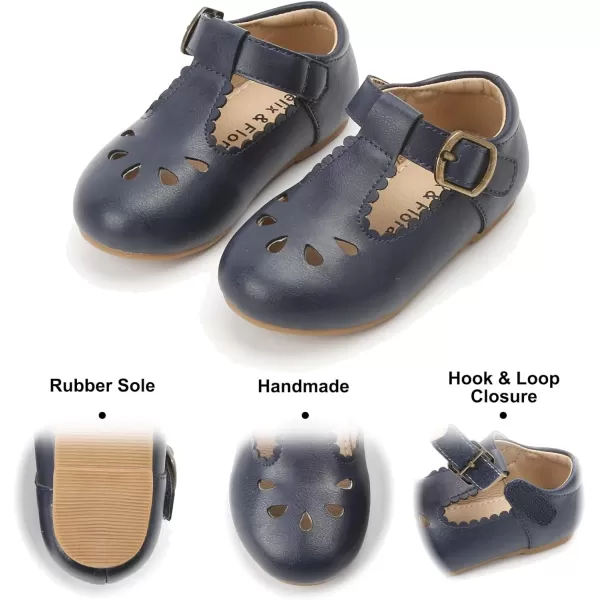 Felix &amp; Flora Toddler Little Girl Flat Oxfords Dress Shoes - Mary Jane Princess for Girl Party School Shoes.