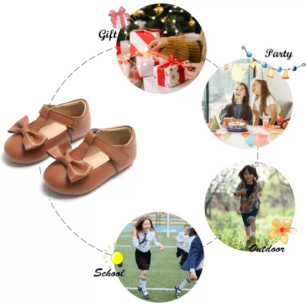 Felix &amp; Flora Toddler Little Girl Flat Oxfords Dress Shoes - Mary Jane Princess for Girl Party School Shoes.