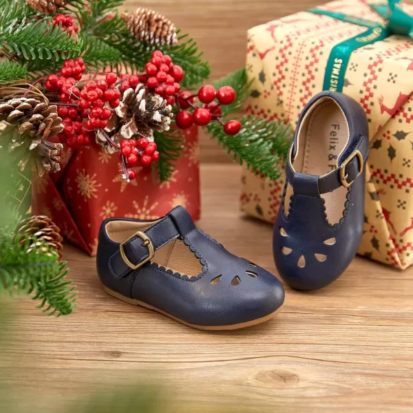 Felix &amp; Flora Toddler Little Girl Flat Oxfords Dress Shoes - Mary Jane Princess for Girl Party School Shoes.