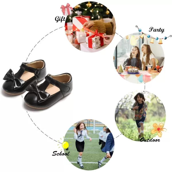 Felix &amp; Flora Toddler Little Girl Flat Oxfords Dress Shoes - Mary Jane Princess for Girl Party School Shoes.
