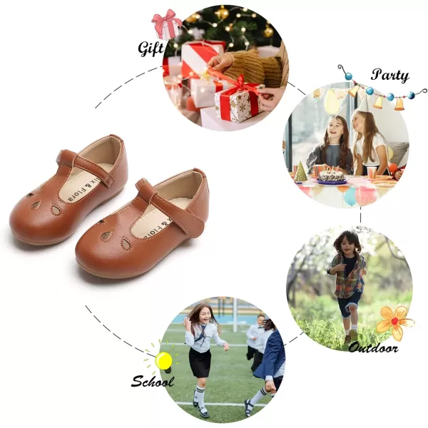 Felix &amp; Flora Toddler Little Girl Flat Oxfords Dress Shoes - Mary Jane Princess for Girl Party School Shoes.