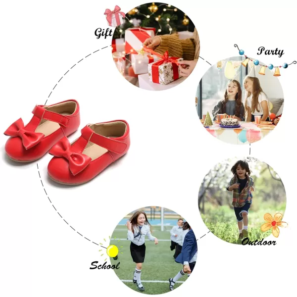Felix &amp; Flora Toddler Little Girl Flat Oxfords Dress Shoes - Mary Jane Princess for Girl Party School Shoes.