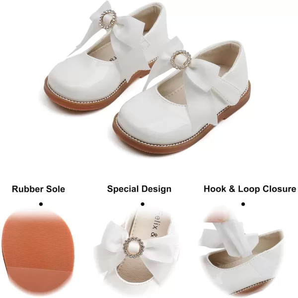 Felix &amp; Flora Toddler Little Girl Mary Jane Dress Shoes - Ballet Flats for Easter Flower Girl Party School Shoes.