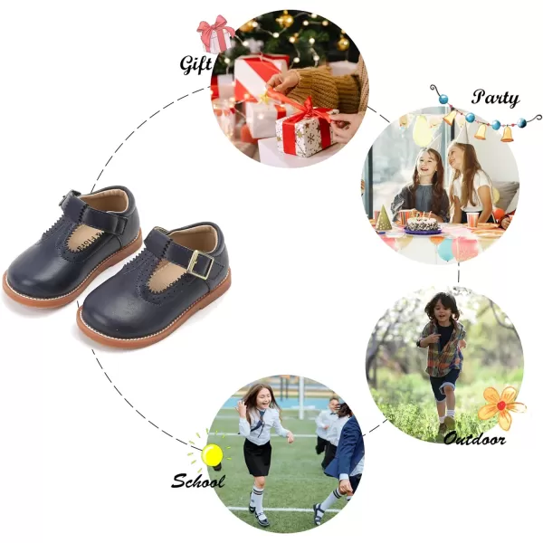 Felix &amp; Flora Toddler Little Girl Mary Jane Dress Shoes - Ballet Flats for Easter Flower Girl Party School Shoes.