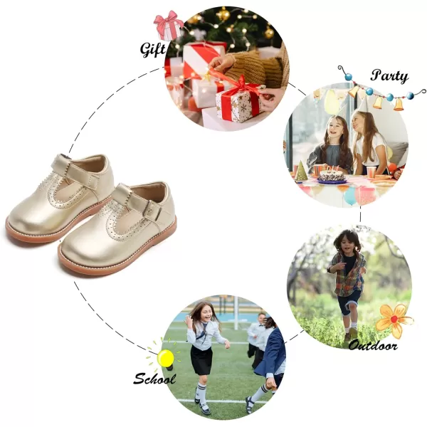 Felix &amp; Flora Toddler Little Girl Mary Jane Dress Shoes - Ballet Flats for Easter Flower Girl Party School Shoes.