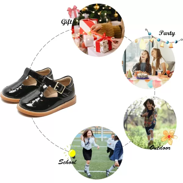 Felix &amp; Flora Toddler Little Girl Mary Jane Dress Shoes - Ballet Flats for Easter Flower Girl Party School Shoes.