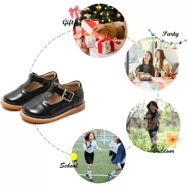 Felix &amp; Flora Toddler Little Girl Mary Jane Dress Shoes - Ballet Flats for Easter Flower Girl Party School Shoes.