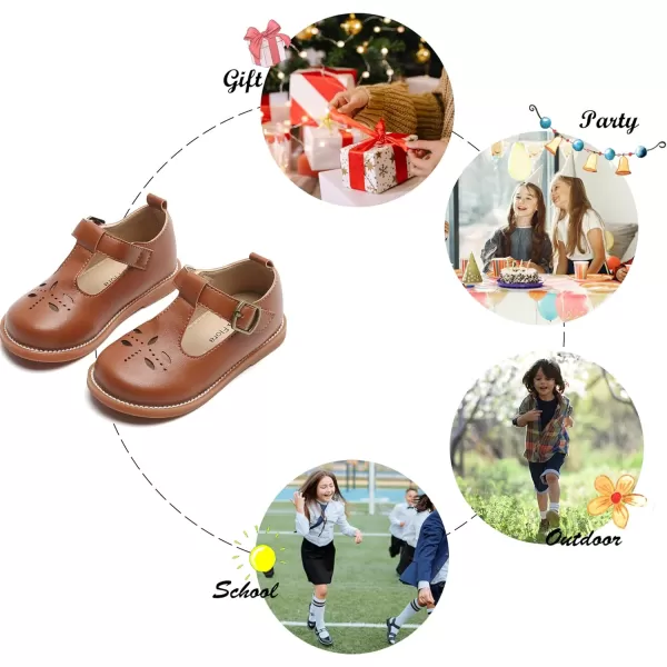 Felix &amp; Flora Toddler Little Girl Mary Jane Dress Shoes - Ballet Flats for Easter Flower Girl Party School Shoes.