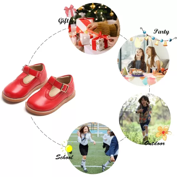 Felix &amp; Flora Toddler Little Girl Mary Jane Dress Shoes - Ballet Flats for Easter Flower Girl Party School Shoes.