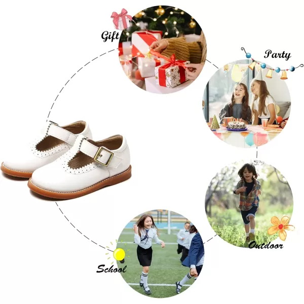 Felix &amp; Flora Toddler Little Girl Mary Jane Dress Shoes - Ballet Flats for Easter Flower Girl Party School Shoes.
