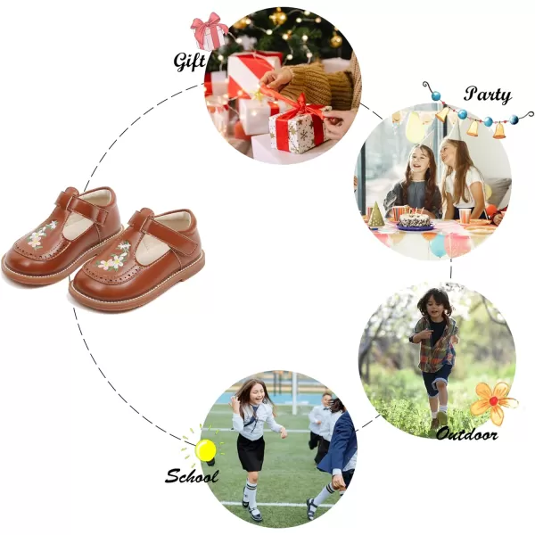 Felix &amp; Flora Toddler Little Girl Mary Jane Dress Shoes - Ballet Flats for Easter Flower Girl Party School Shoes.