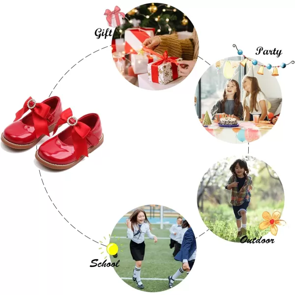 Felix &amp; Flora Toddler Little Girl Mary Jane Dress Shoes - Ballet Flats for Easter Flower Girl Party School Shoes.