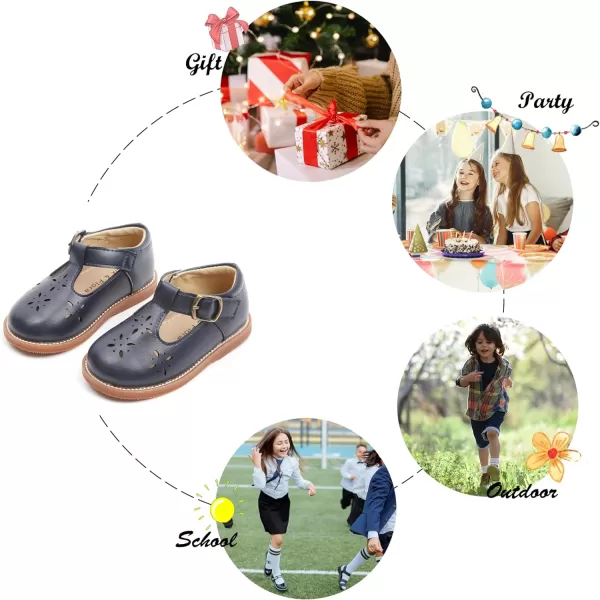 Felix &amp; Flora Toddler Little Girl Mary Jane Dress Shoes - Ballet Flats for Easter Flower Girl Party School Shoes.