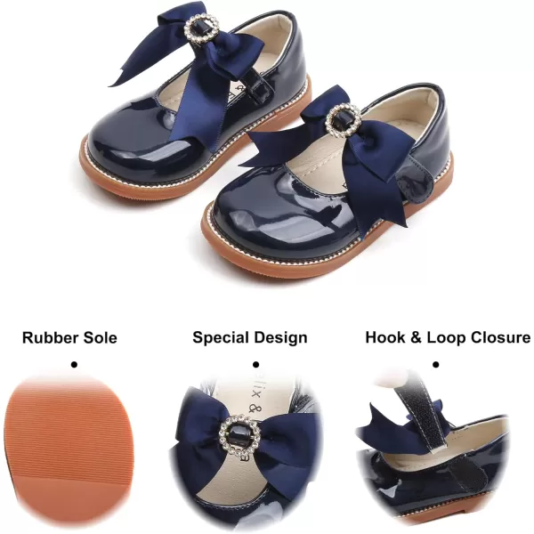 Felix &amp; Flora Toddler Little Girl Mary Jane Dress Shoes - Ballet Flats for Easter Flower Girl Party School Shoes.