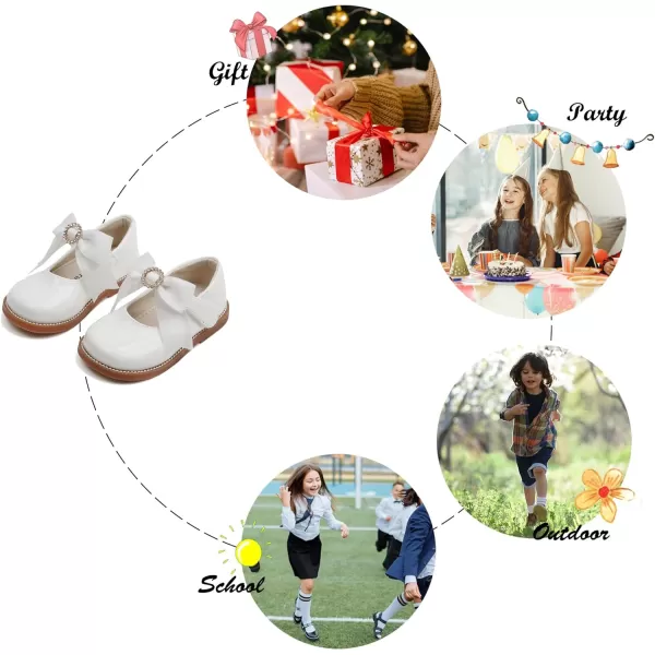 Felix &amp; Flora Toddler Little Girl Mary Jane Dress Shoes - Ballet Flats for Easter Flower Girl Party School Shoes.