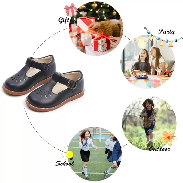 Felix &amp; Flora Toddler Little Girl Mary Jane Dress Shoes - Ballet Flats for Easter Flower Girl Party School Shoes.