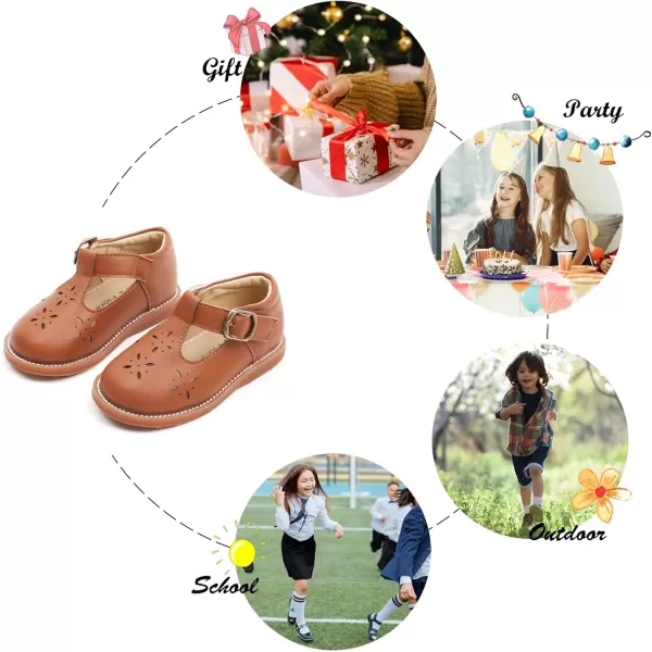 Felix &amp; Flora Toddler Little Girl Mary Jane Dress Shoes - Ballet Flats for Easter Flower Girl Party School Shoes.
