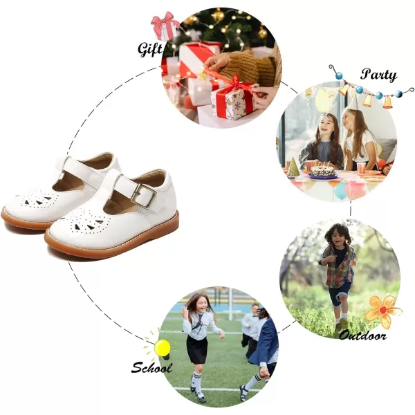 Felix &amp; Flora Toddler Little Girl Mary Jane Dress Shoes - Ballet Flats for Easter Flower Girl Party School Shoes.