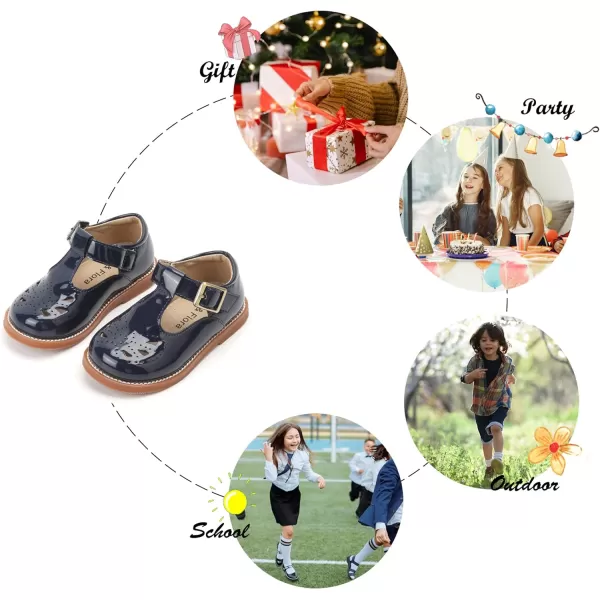 Felix &amp; Flora Toddler Little Girl Mary Jane Dress Shoes - Ballet Flats for Easter Flower Girl Party School Shoes.