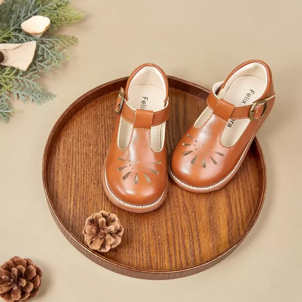 Felix &amp; Flora Toddler Little Girl Mary Jane Dress Shoes - Ballet Flats for Easter Flower Girl Party School Shoes.