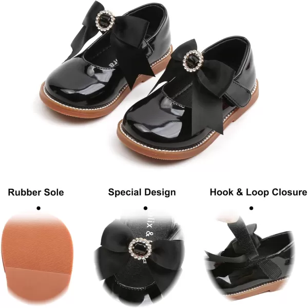 Felix &amp; Flora Toddler Little Girl Mary Jane Dress Shoes - Ballet Flats for Easter Flower Girl Party School Shoes.