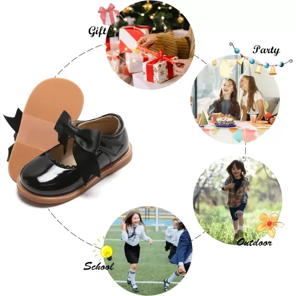 Felix &amp; Flora Toddler Little Girl Mary Jane Dress Shoes - Ballet Flats for Girl Party School Shoes