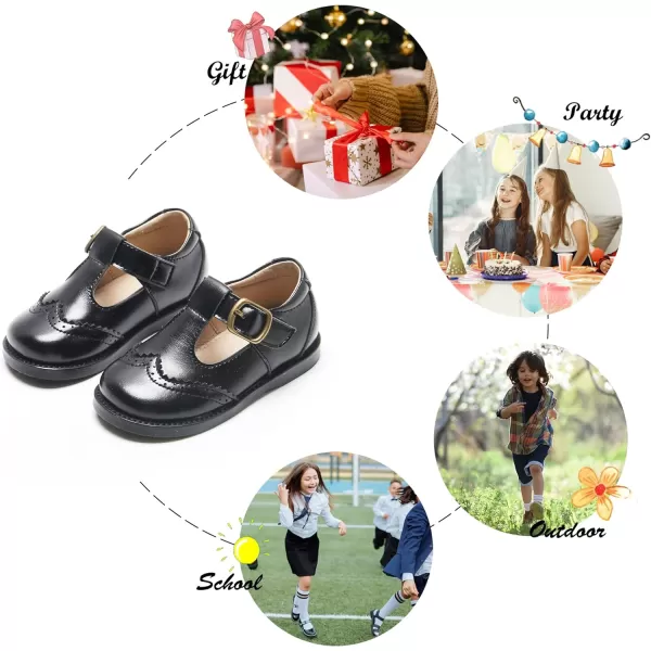 Felix &amp; Flora Toddler Little Girl Mary Jane Dress Shoes - Ballet Flats for Girl Party School Shoes
