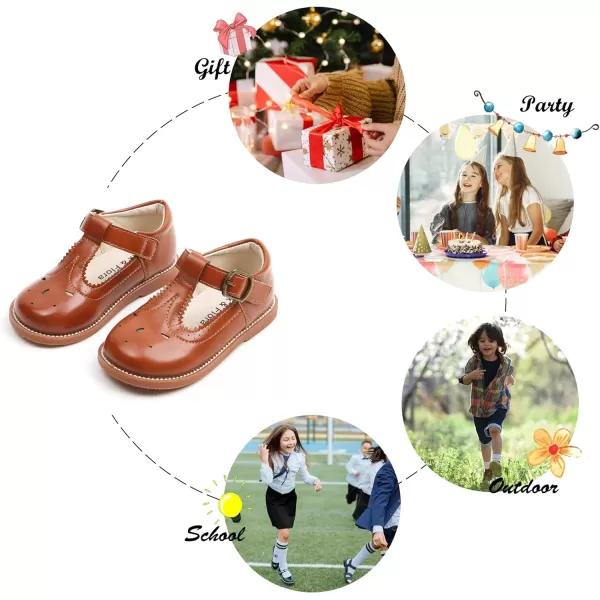 Felix &amp; Flora Toddler Little Girl Mary Jane Dress Shoes - Ballet Flats for Girl Party School Shoes