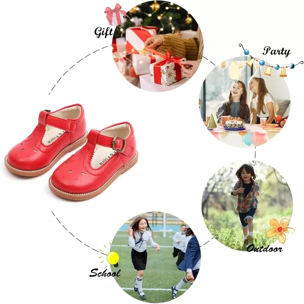 Felix &amp; Flora Toddler Little Girl Mary Jane Dress Shoes - Ballet Flats for Girl Party School Shoes