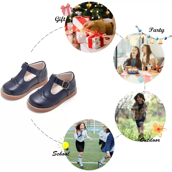 Felix &amp; Flora Toddler Little Girl Mary Jane Dress Shoes - Ballet Flats for Girl Party School Shoes