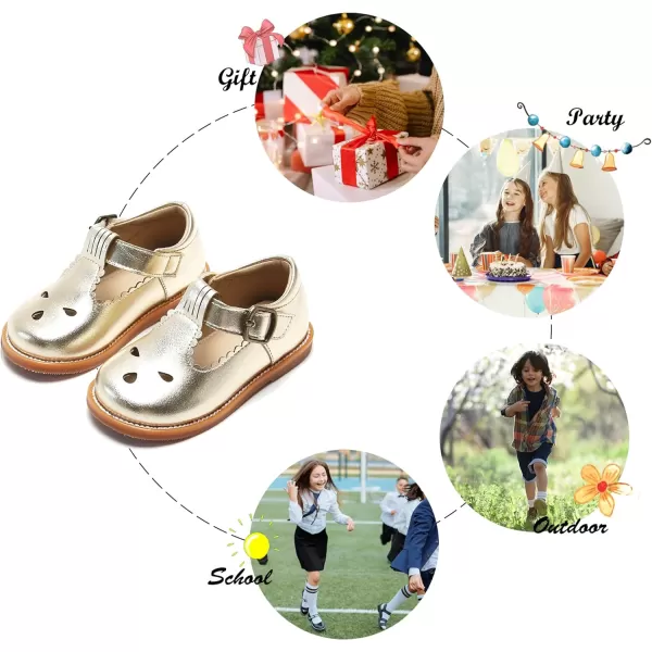 Felix &amp; Flora Toddler Little Girl Mary Jane Dress Shoes - Ballet Flats for Girl Party School Shoes
