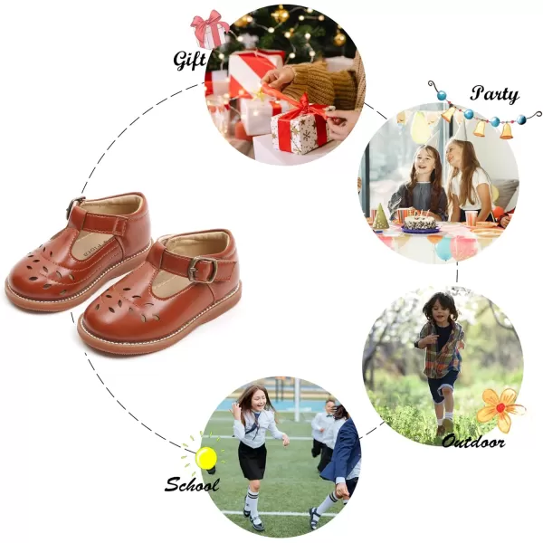 Felix &amp; Flora Toddler Little Girl Mary Jane Dress Shoes - Ballet Flats for Girl Party School Shoes