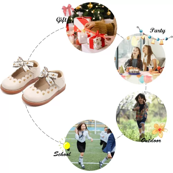 Felix &amp; Flora Toddler Little Girl Mary Jane Dress Shoes - Ballet Flats for Girl Party School Shoes