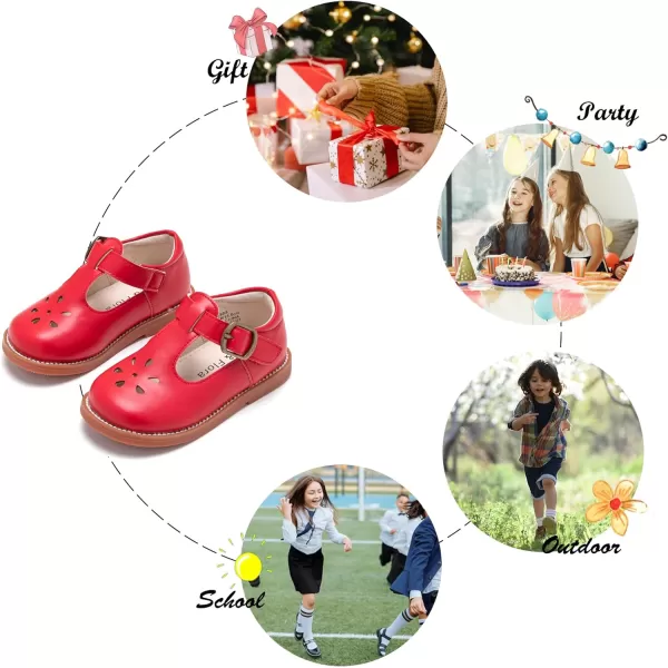 Felix &amp; Flora Toddler Little Girl Mary Jane Dress Shoes - Ballet Flats for Girl Party School Shoes